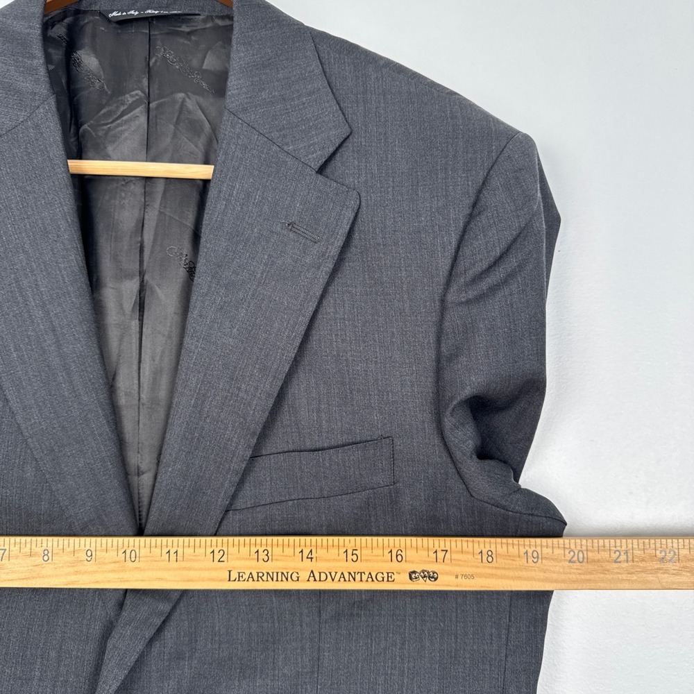 Saks Fifth Avenue Ermenegildo Zegna Wool Silk Blazer 40R Charcoal Made in Italy - Picture 10 of 11